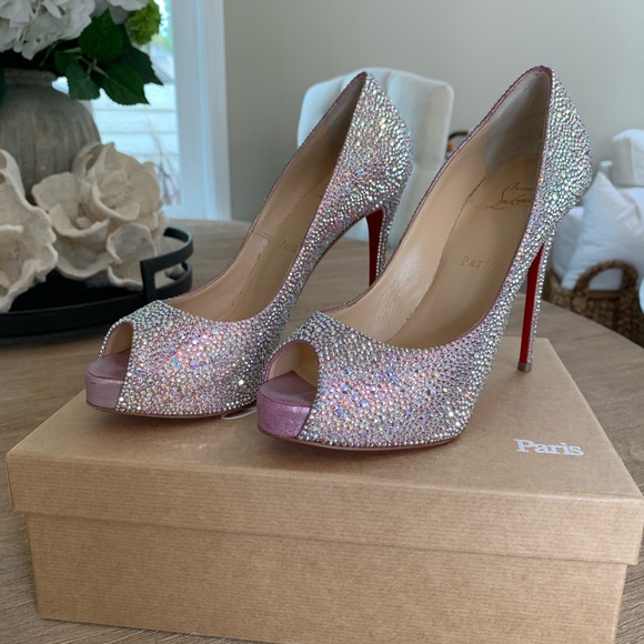 Christian Louboutin New Very Riche 120 Suede Metal - Picture 2 of 7